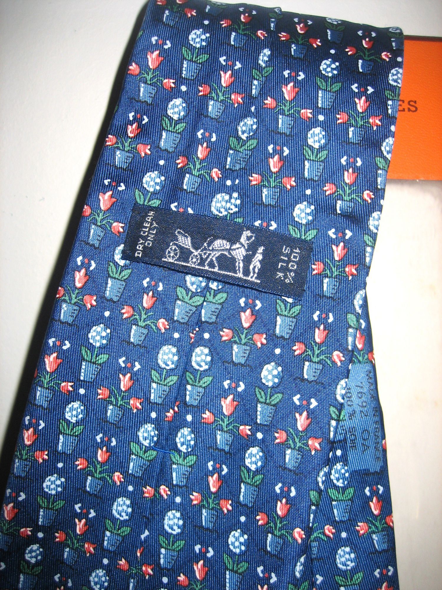 Cravate Hermès bleue 1